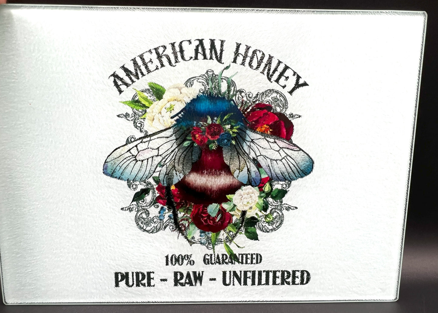 American Honey  Tempered Glass Cutting Board