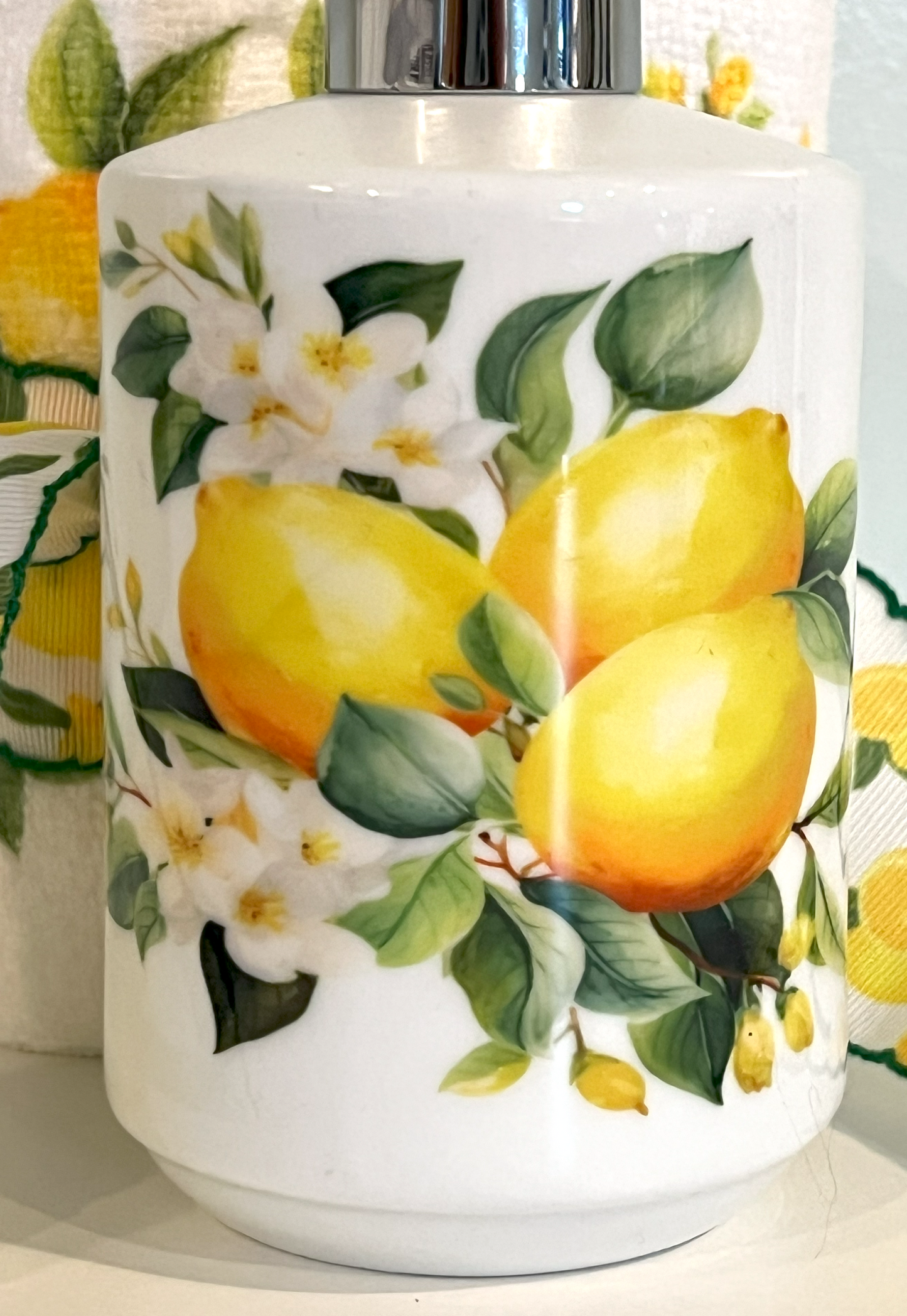 Ceramic Soap Dispenser - Lemon Collection