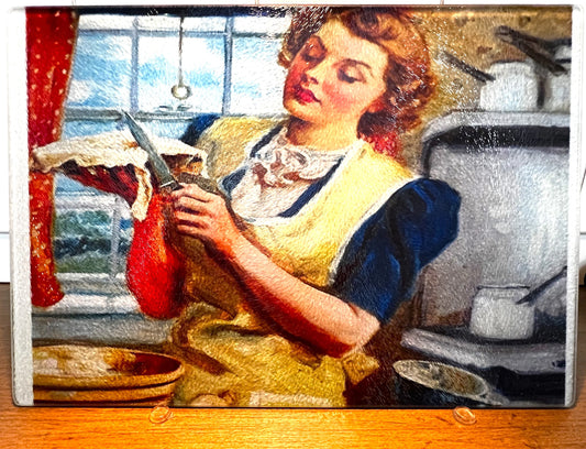 Tempered Glass Cutting Board - Retro Style: Time to Make the Pies