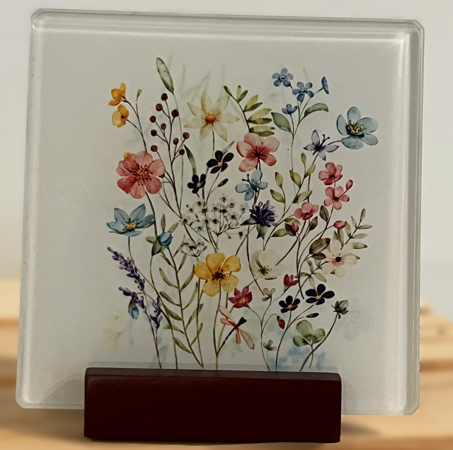 Spring Flowers - Tempered Glass Coasters