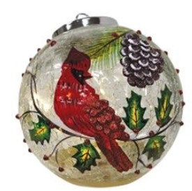 Christmas Cardinal Globe