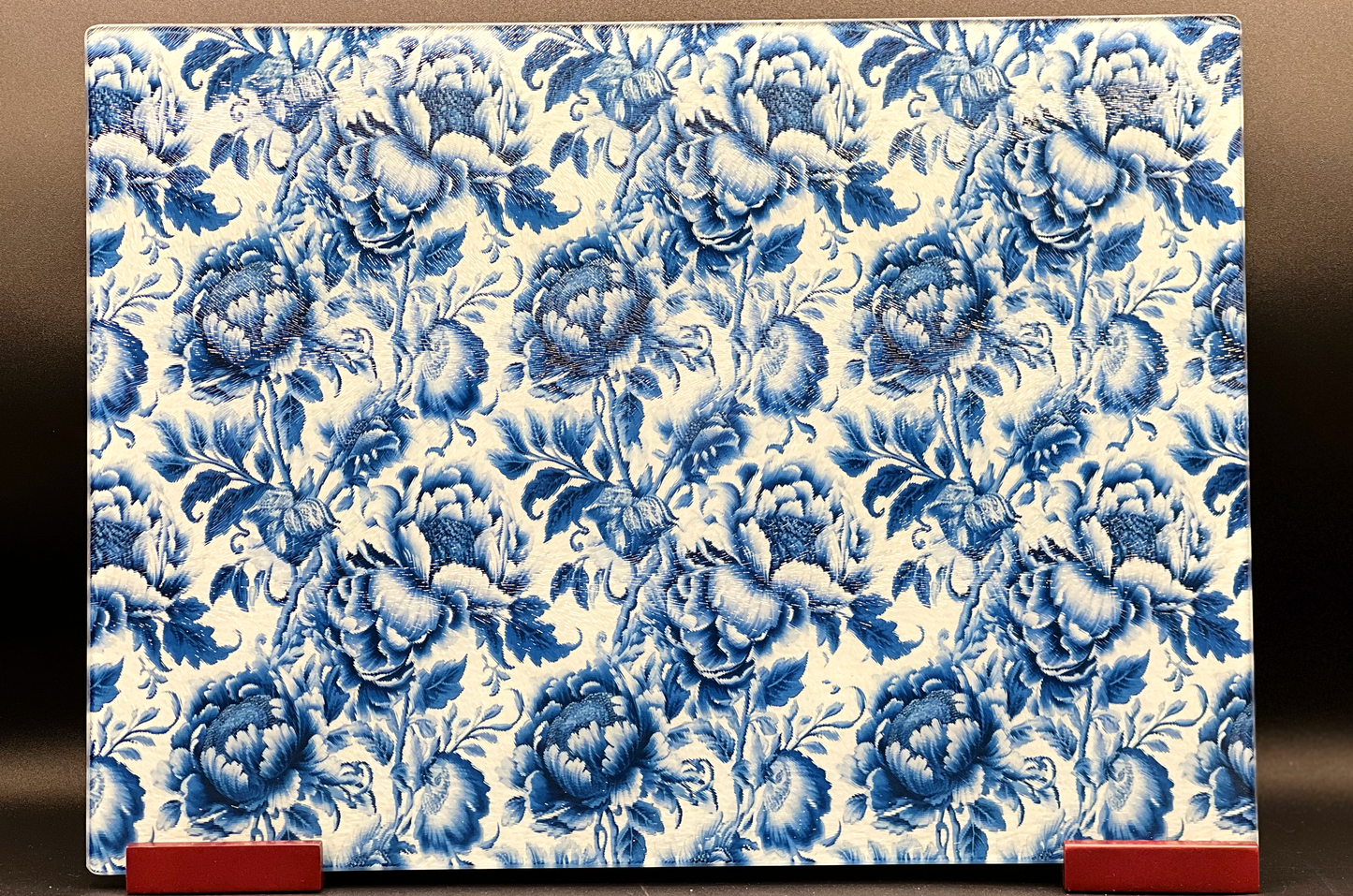 Large Cutting Board - Blue and White Floral