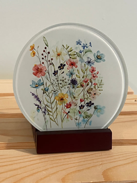 Spring Flowers - Tempered Glass Coasters