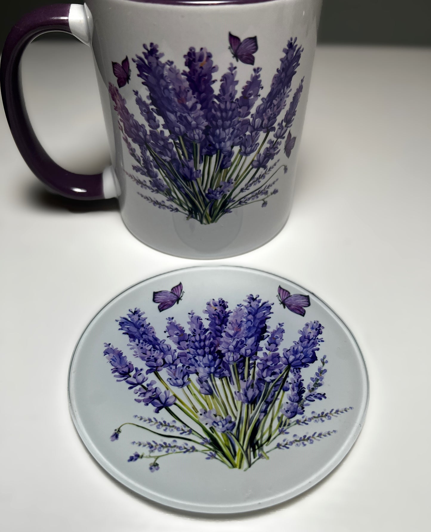 Lavender Collection - Tempered Glass Coaster