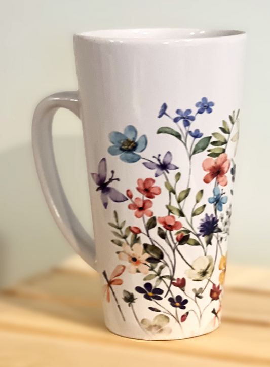 Spring Motif Latte Mug  - 17-oz.