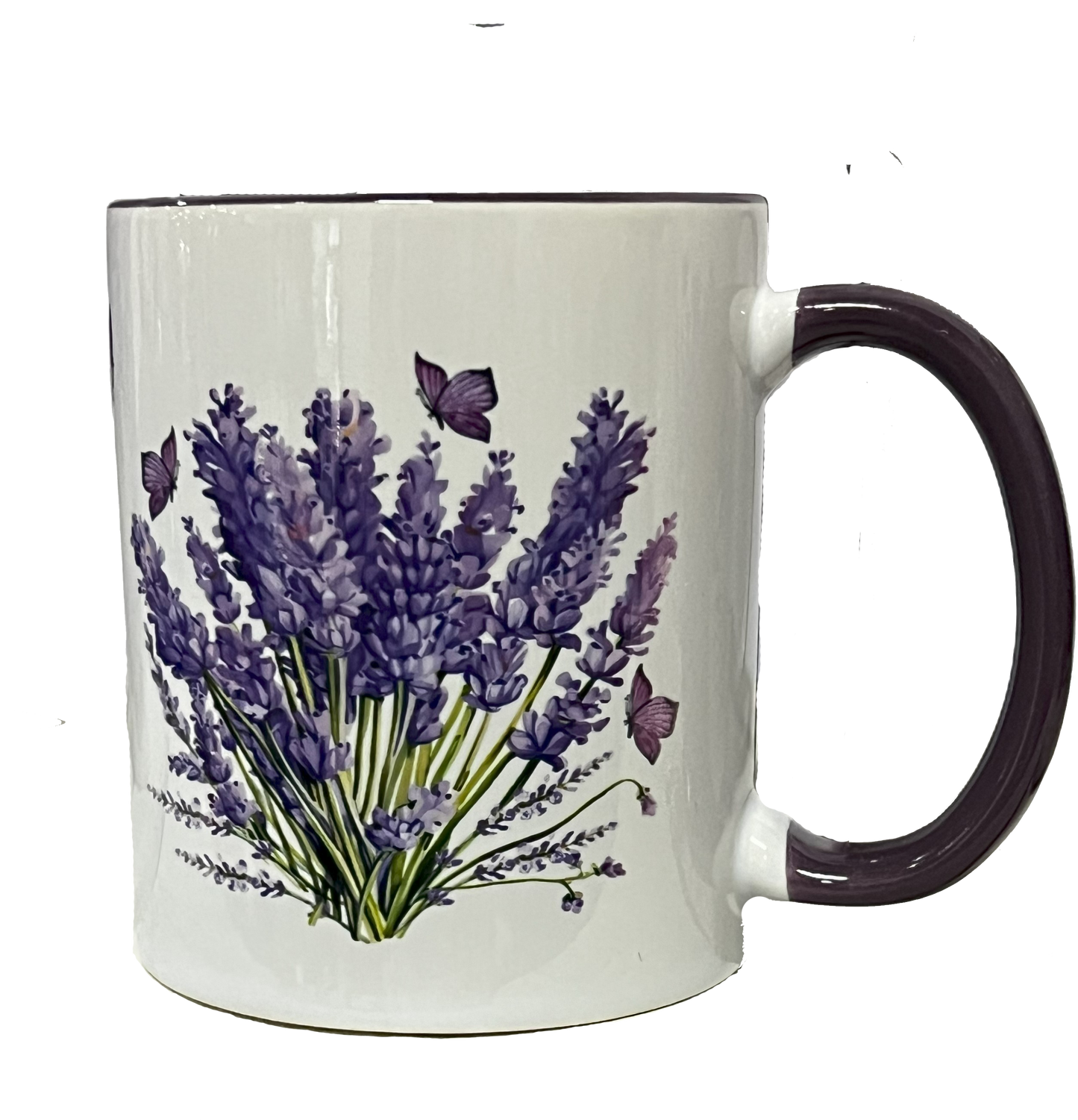 Lavender Motif Ceramic Coffee Mug - 11-oz.