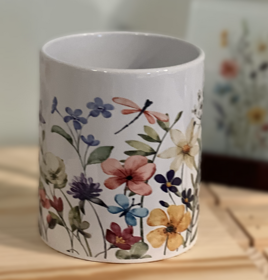 Spring Motif Ceramic Coffee Mug - 11-oz.