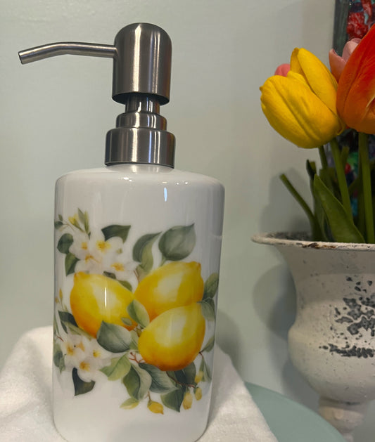 Ceramic Soap Dispenser - Lemon Collection